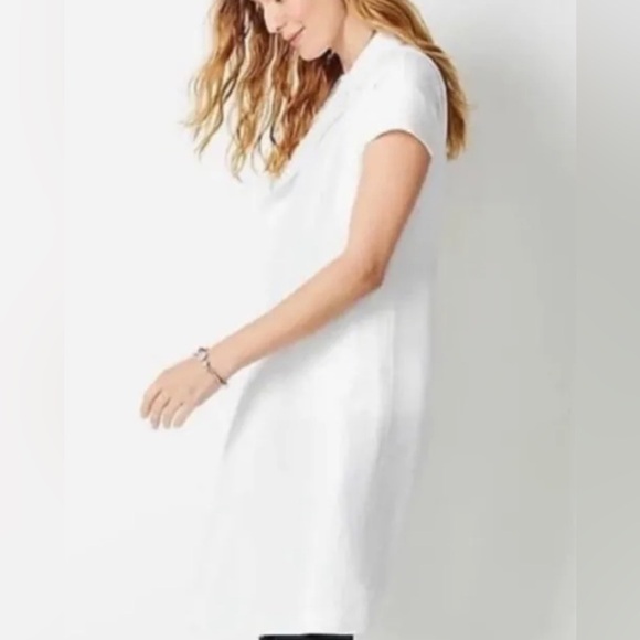 J. Jill White Open Front Linen Blend Vest - Picture 3 of 7